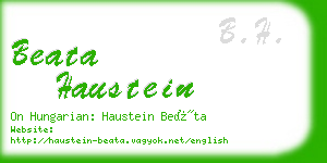 beata haustein business card